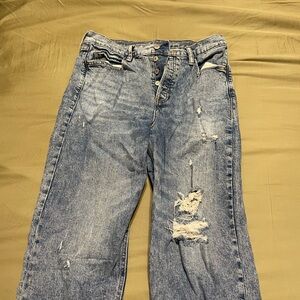 Old Navy Light Blue Distressed Boyfriend Jeans